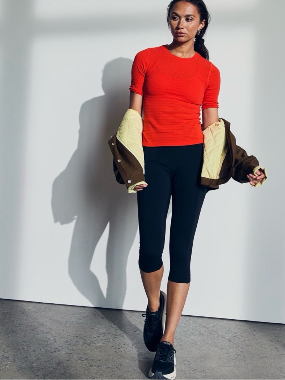 CALIA by Carrie Underwood Red Short Sleeve Ribbed Tee